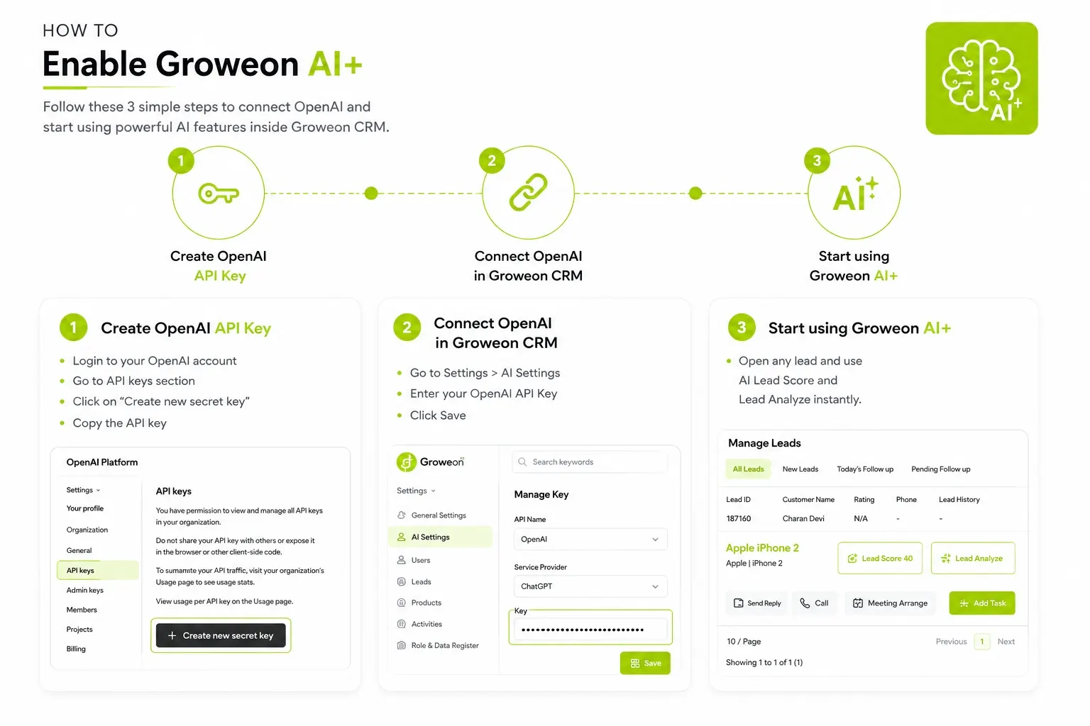 Enable Groweon AI+ onboarding