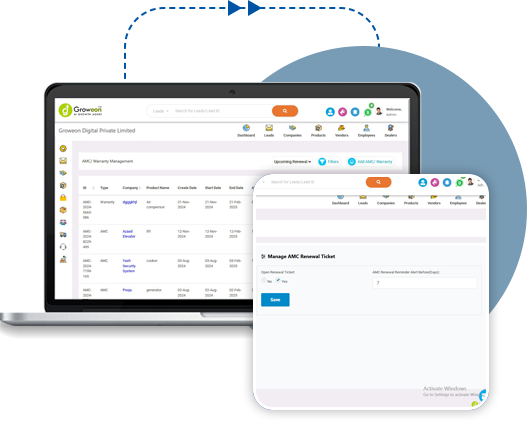 AMC/ Warranty Renewal Management